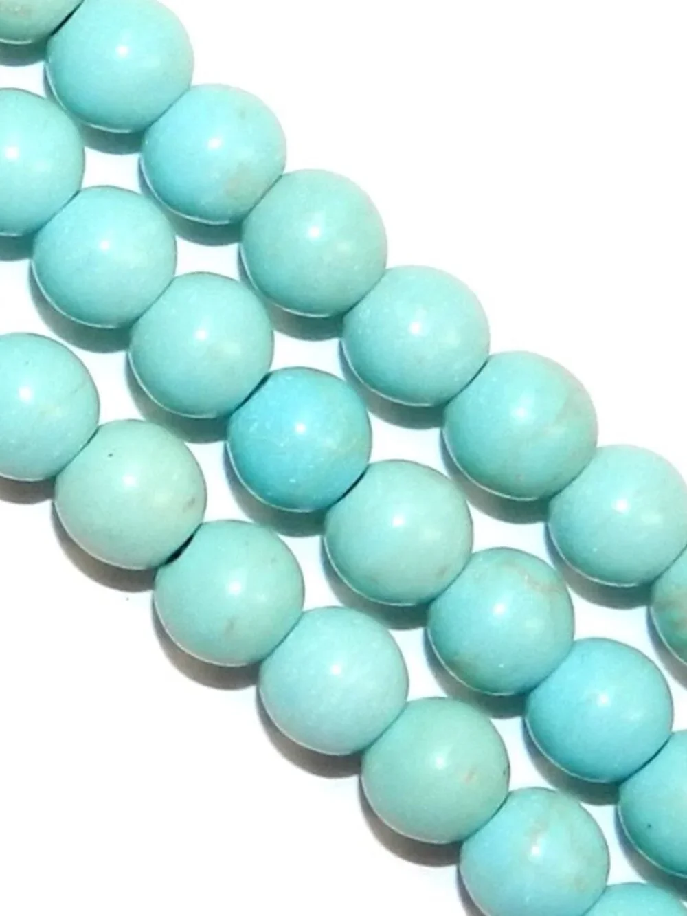 GR2388 Light Blue Turquoise 6mm Round Magnesite Gemstone Beads 15
